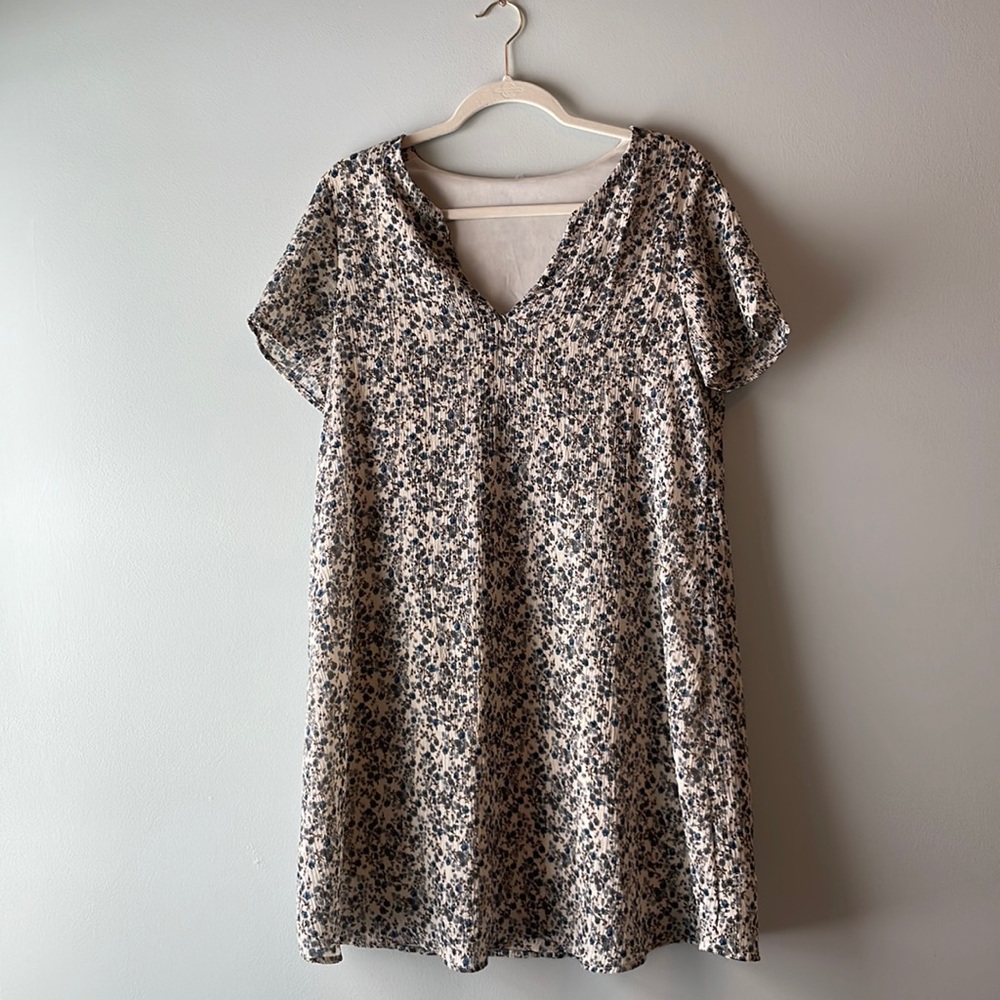 Floral printed short sleeve dress